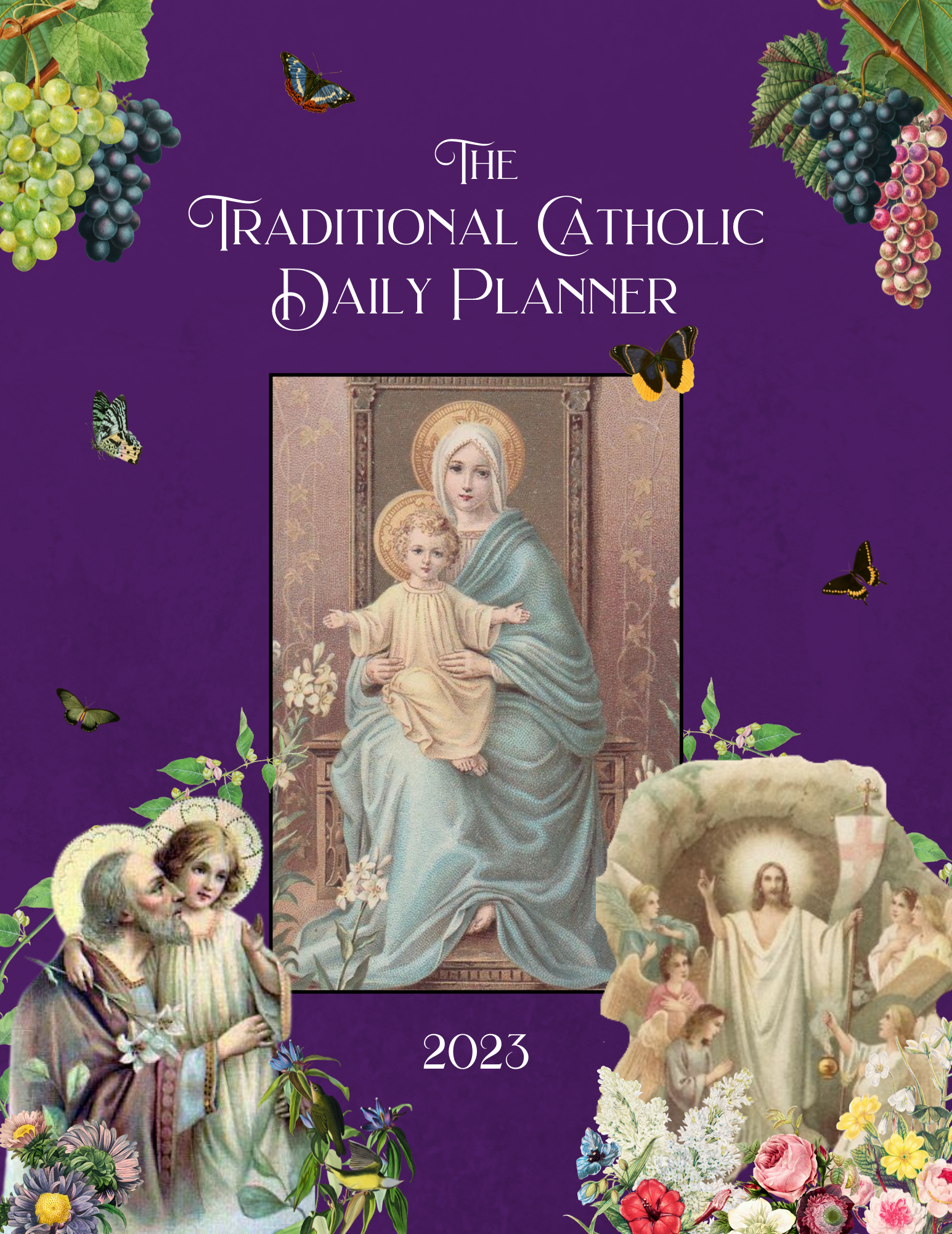 5.5 x 8.5 Agenda católica diaria en español PEZ DE PAPEL Catholic Daily Planner 2022 Sagrada Familia