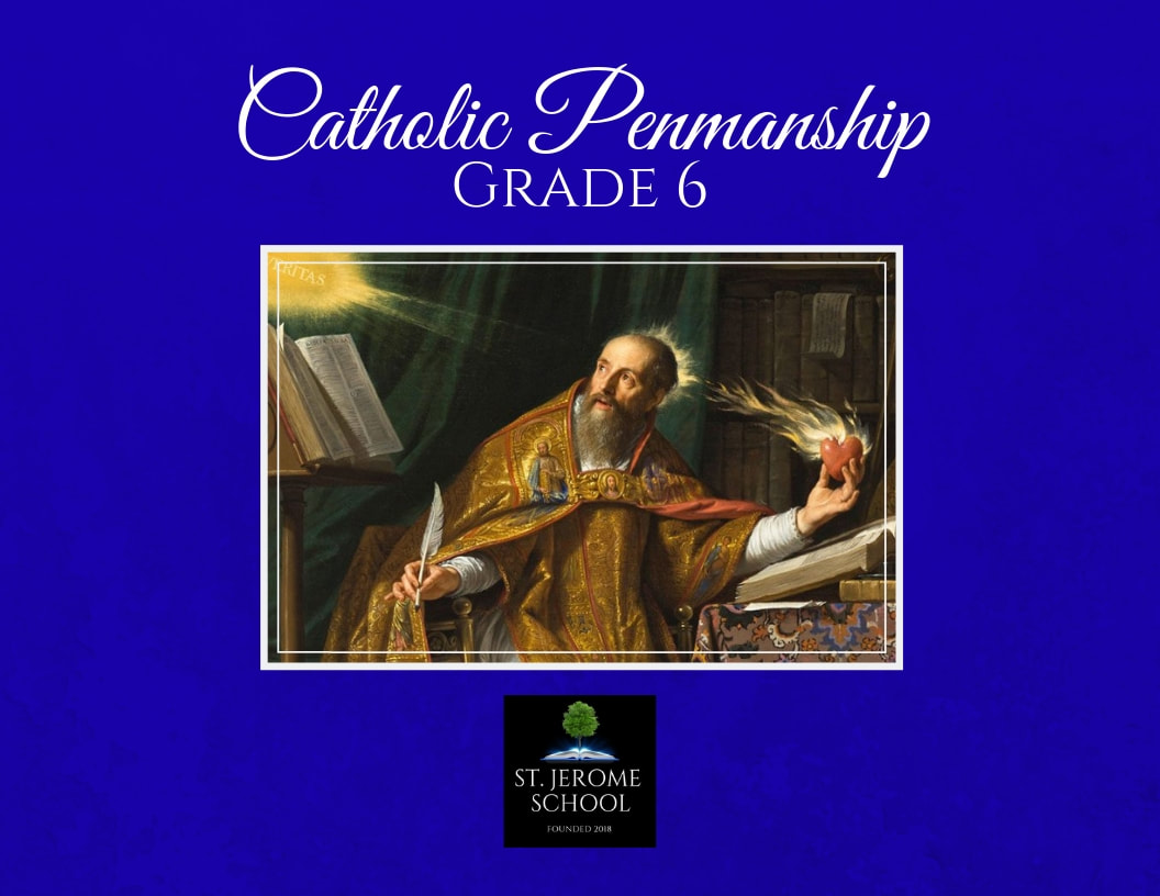 Jerome School Catholic Penmanship K 1 2 3 4 5 6 ~ Handwriting Workbooks ~ St 
